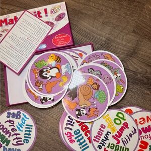 Colorful Animal Matching and sight word Game